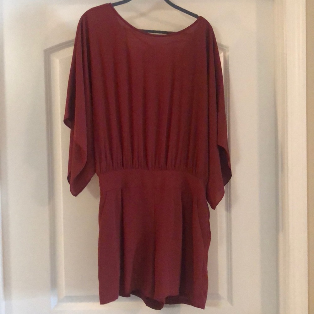 White House Black Market Burnt Orange/Red romper